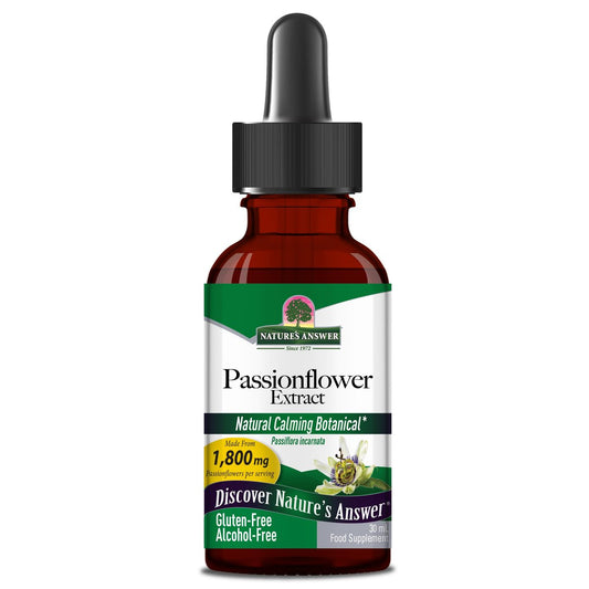 Nature's Answer Passionsblume | Hochkonzentrierte flüssige Kräutertinktur | Natürliches Beruhigungsmittel | Alkoholfrei, Glutenfrei & Vegan | 30 ml