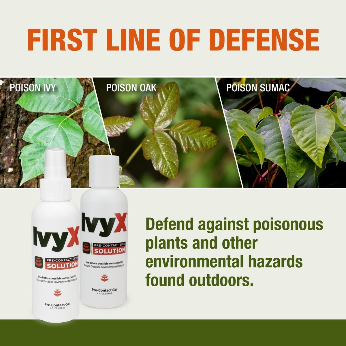 CoreTex Ivy X Pre-Contact Poison Ivy Protection Gel - 4oz Flasche - USA-gefertigter Barriereschutz gegen Giftefeu, Gifteiche und Giftsumach - Schnelltrocknend & ohne Kreide