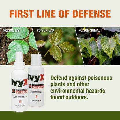 CoreTex Ivy X Pre-Contact Poison Ivy Protection Gel - 4oz Flasche - USA-gefertigter Barriereschutz gegen Giftefeu, Gifteiche und Giftsumach - Schnelltrocknend & ohne Kreide