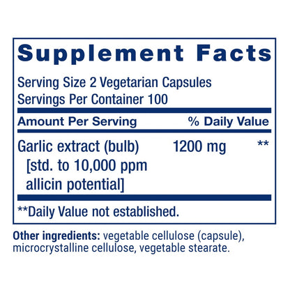 Life Extension Optimized Garlic – 200 Kapseln für Herzgesundheit, Immunsystem und Zellreinigung