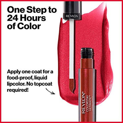 Revlon ColorStay Ultimate Flüssiger Lippenstift – Langhaftende, satte Lippenfarben mit Satin-Finish, 24 Stunden Halt, 020 Buffest Beige, 0,1 fl oz
