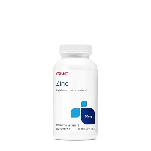 GNC Zink 50 mg – 250 Kapseln zur Unterstützung des Immunsystems