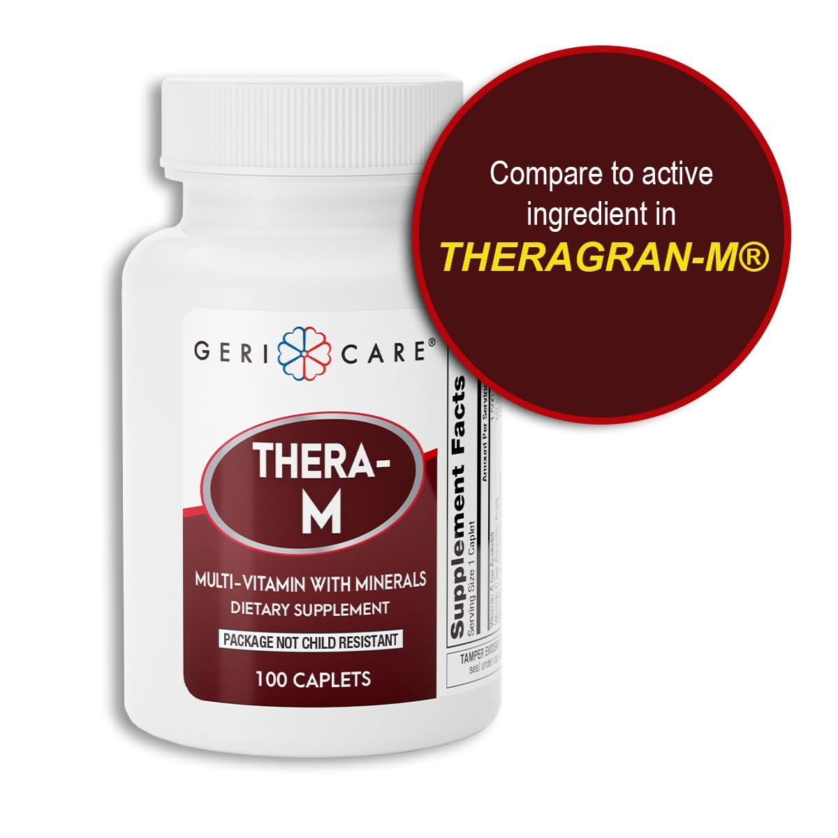 GeriCare Thera M Multivitamin-Kapseln – Vitamine und Mineralien für maximale Nährstoffunterstützung und antioxidativen Schutz, 100 Kapseln