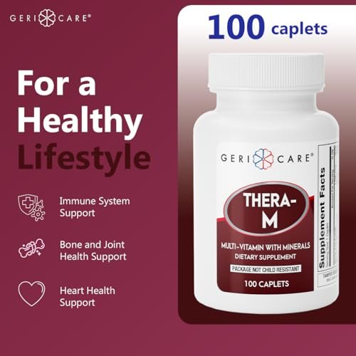GeriCare Thera M Multivitamin-Kapseln – Vitamine und Mineralien für maximale Nährstoffunterstützung und antioxidativen Schutz, 100 Kapseln