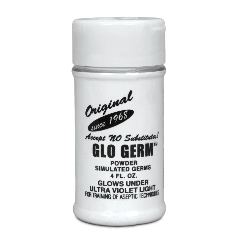 Glo Germ Pulver – 4 Unzen Weißes Handhygiene-Schulungspulver