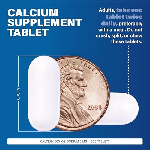 Major Austernschalen Calcium 500 mg - Tägliches Calciumpräparat - 300 Tabletten (1er-Pack)