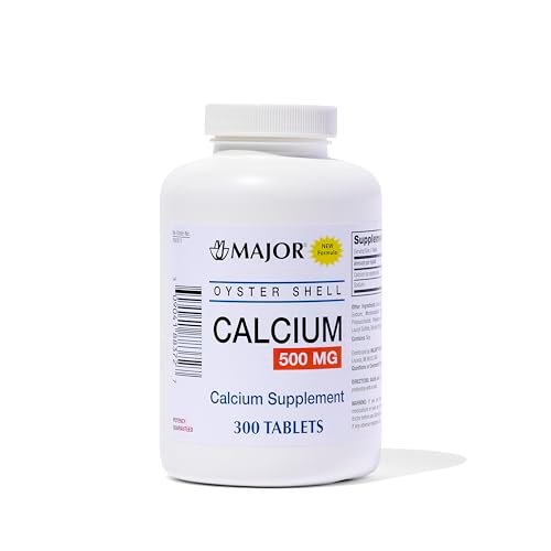 Major Austernschalen Calcium 500 mg - Tägliches Calciumpräparat - 300 Tabletten (1er-Pack)