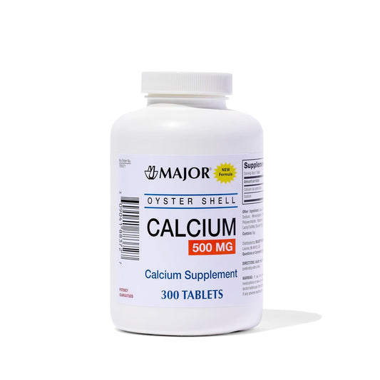 Major Austernschalen Calcium 500 mg - Tägliches Calciumpräparat - 300 Tabletten (1er-Pack)