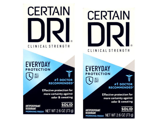 Certain Dri A.m. Festes Antitranspirant/Deodorant 2,6 Unzen (2er-Pack)