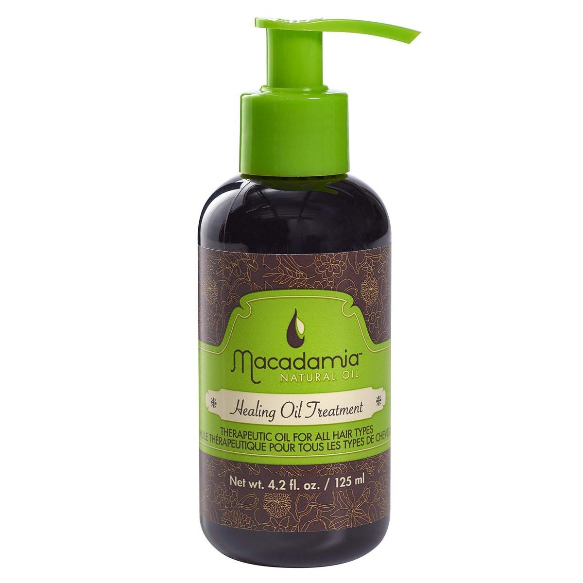 Macadamia Natural Oil Healing Treatment – Nährendes Haaröl für trockenes, geschädigtes Haar, feuchtigkeitsspendendes Argan-Serum, Anti-Frizz-Glanz, Glasflasche, 4,2 fl oz