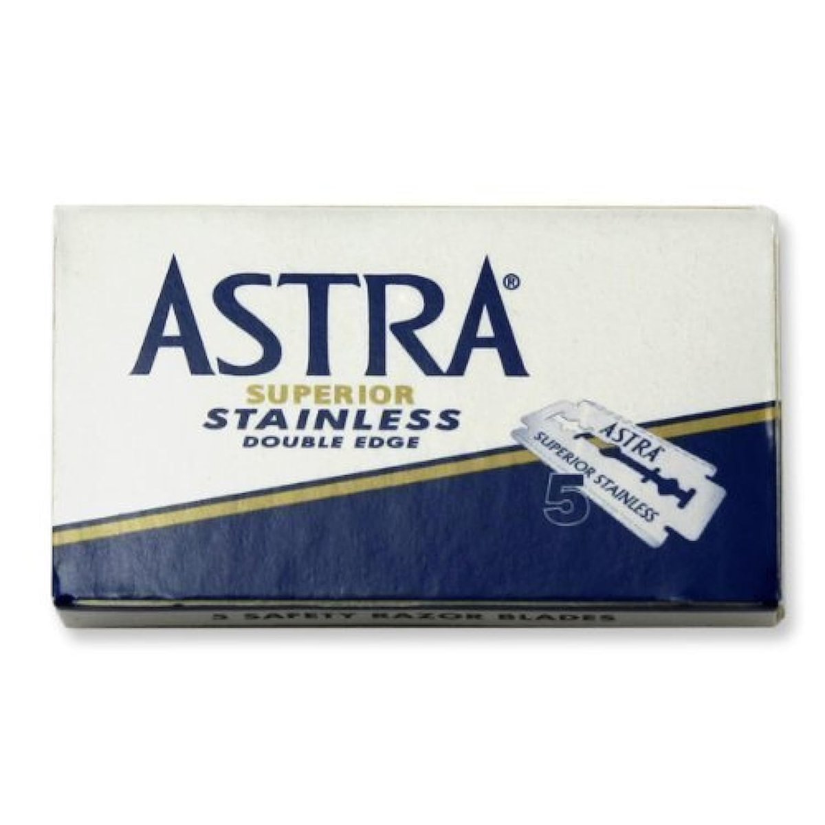 Astra Superior Blue – Doppelklingen-Rasierklingen aus Edelstahl, 100 Stück
