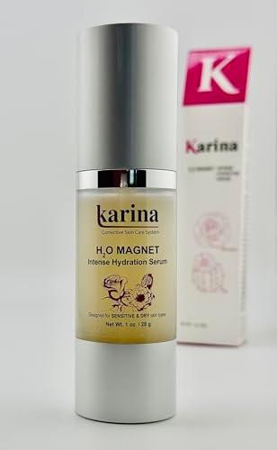 Karina Skincare H2O Magnet Gesichts- & Augenserum – Feuchtigkeitsspendendes Serum mit Natriumhyaluronat & Pflanzenextrakten – Reduziert feine Linien, Schwellungen & Trockenheit – Für alle Hauttypen – 30 ml