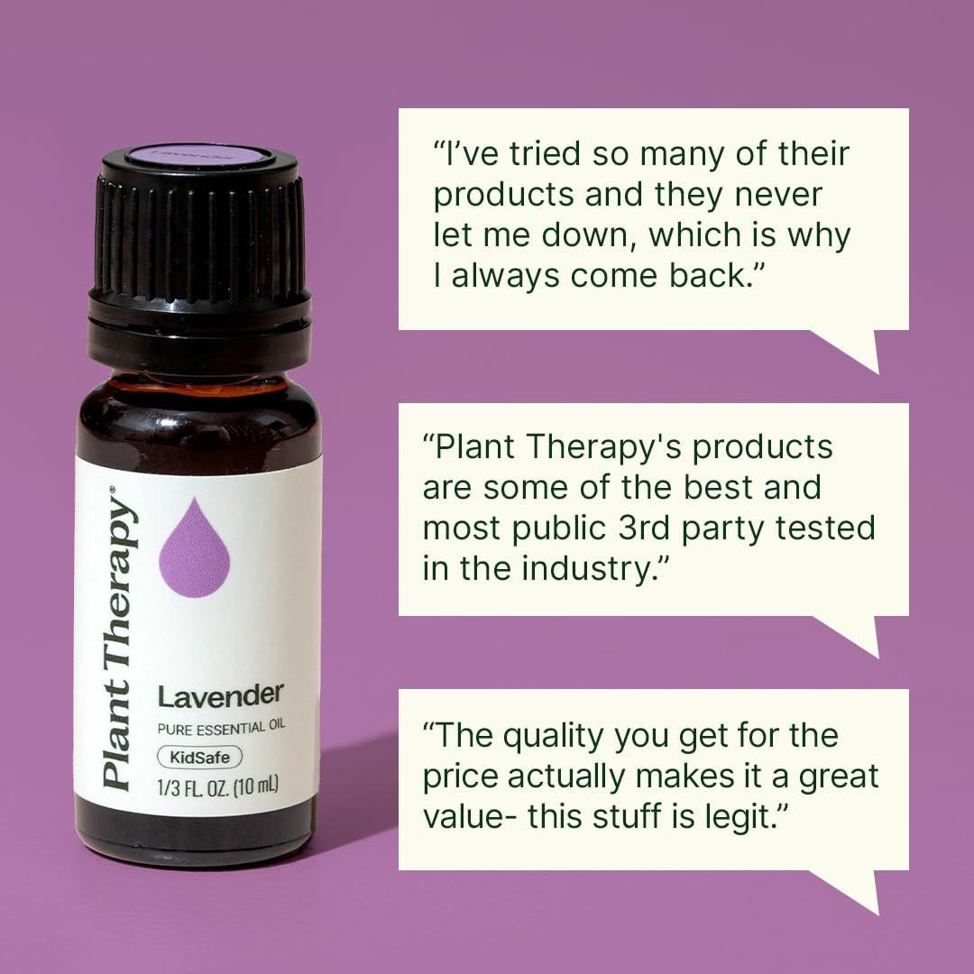 Plant Therapy Lavendel Ätherisches Öl 100% Rein, Unverdünnt, Therapeutische Qualität, Aromatherapie Diffuser für Entspannung und Körperpflege, Gesunde Haut und Haare, 10 ml (1/3 oz)