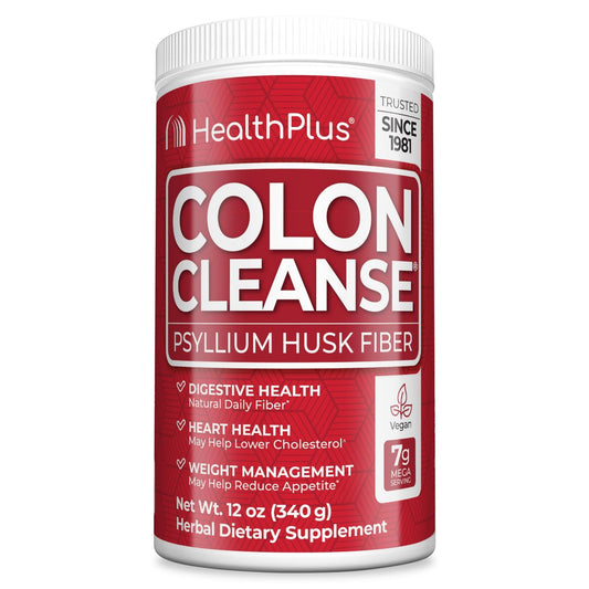 Health Plus Colon Cleanse - Natürliches tägliches Ballaststoffpulver - Glutenfrei, Entgiftung, Herzgesund (340 g, 48 Portionen)