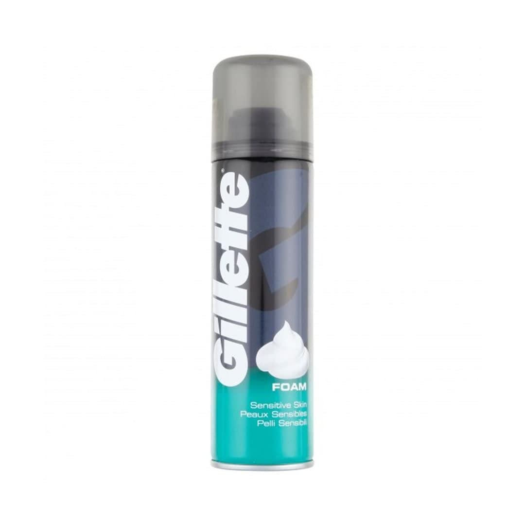 Gillette Classic Sensitive Skin Rasierschaum für Männer, 200 ml