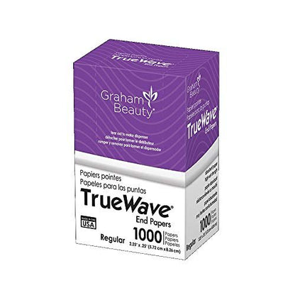Graham Beauty TrueWave Dauerwellen-Endpapiere – 1000 Stück pro Packung, 100 Packungen pro Karton