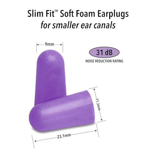 Mack's Slim Fit Soft Foam Ohrstöpsel, 50 Paar – Kleine Ohrstöpsel für Schlafen, Schnarchen, Reisen, Konzerte, Schießsport & Elektrowerkzeuge | Hergestellt in USA