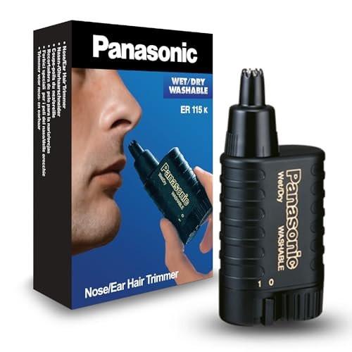 Panasonic ER115 Nasen- und Ohrenhaartrimmer – Nass & Trocken Anwendung, Schwarz