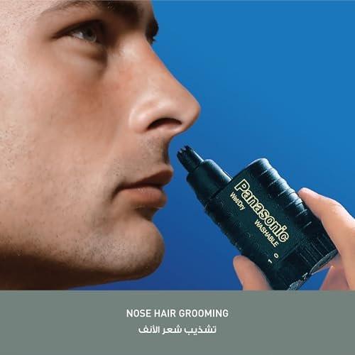 Panasonic ER115 Nasen- und Ohrenhaartrimmer – Nass & Trocken Anwendung, Schwarz