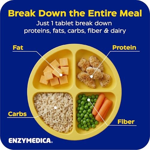 ENZYMEDICA Kids Digest Chewable Kapseln – 60 Stück, Verdauungsenzyme für Kinder