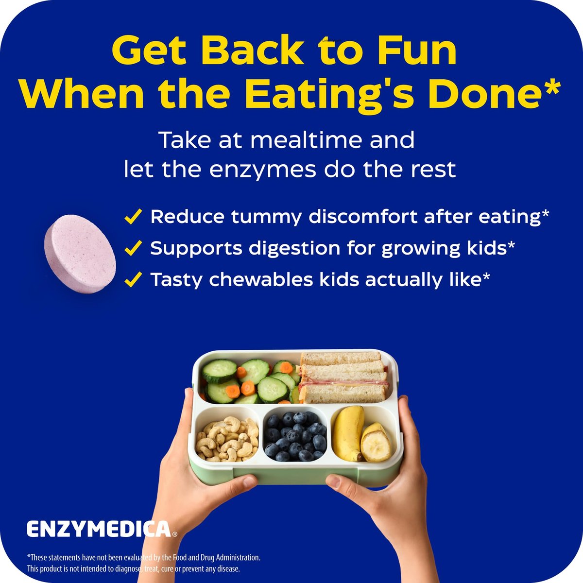 ENZYMEDICA Kids Digest Chewable Kapseln – 60 Stück, Verdauungsenzyme für Kinder