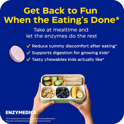ENZYMEDICA Kids Digest Chewable Kapseln – 60 Stück, Verdauungsenzyme für Kinder