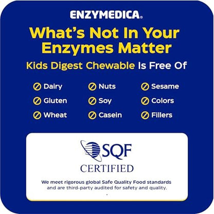 ENZYMEDICA Kids Digest Chewable Kapseln – 60 Stück, Verdauungsenzyme für Kinder