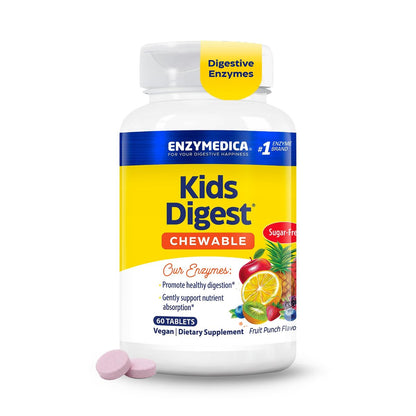 ENZYMEDICA Kids Digest Chewable Kapseln – 60 Stück, Verdauungsenzyme für Kinder