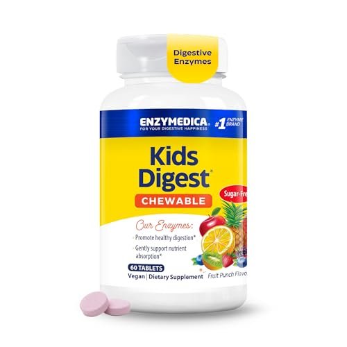 ENZYMEDICA Kids Digest Chewable Kapseln – 60 Stück, Verdauungsenzyme für Kinder