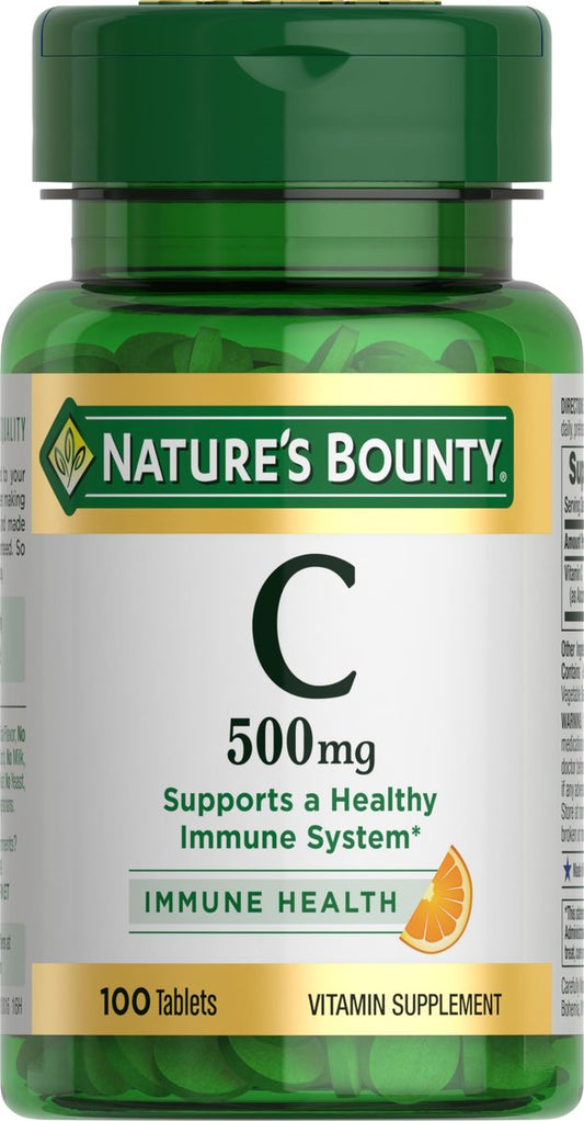 Nature's Bounty Vitamin C Tabletten 500 mg, 100 Stück – Immunsystem Unterstützung