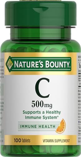 Nature's Bounty Vitamin C Tabletten 500 mg, 100 Stück – Immunsystem Unterstützung