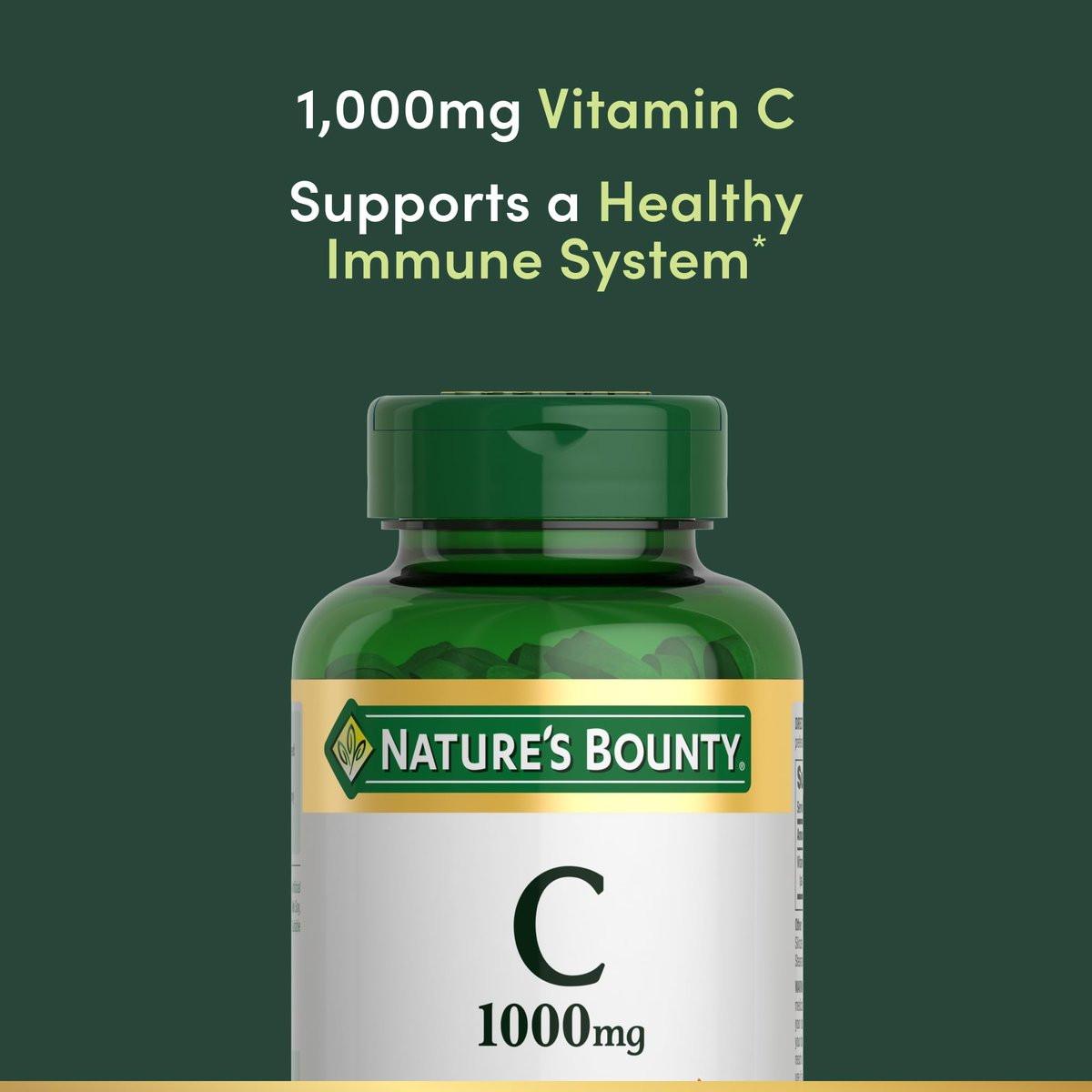 Nature's Bounty Vitamin C 1000 mg – Immunstärkung & Antioxidans, 100 Kapseln