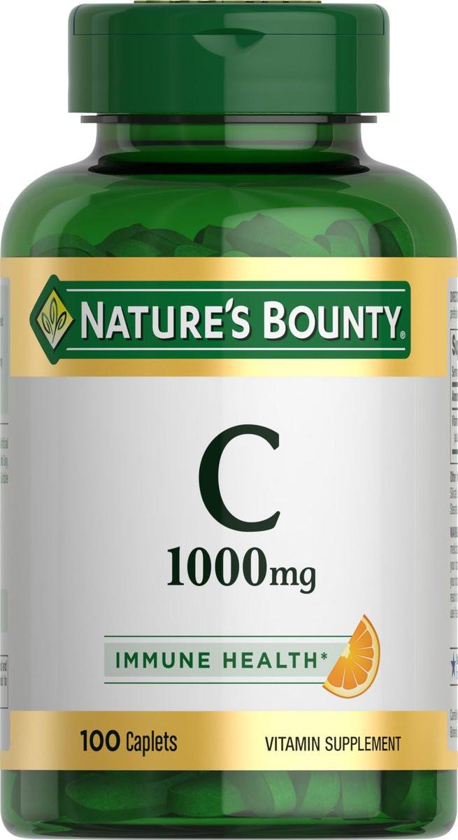 Nature's Bounty Vitamin C 1000 mg – Immunstärkung & Antioxidans, 100 Kapseln
