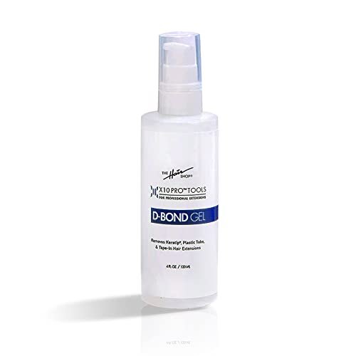 X10 Pro-Tools D Bond Gel Remover von The Hair Shop – Keratin-Glue-Fusion-Entferner für Pre-Bonded U-Tip, K-Tip, Tape-Ins und Shrinkies (118 ml Flasche)