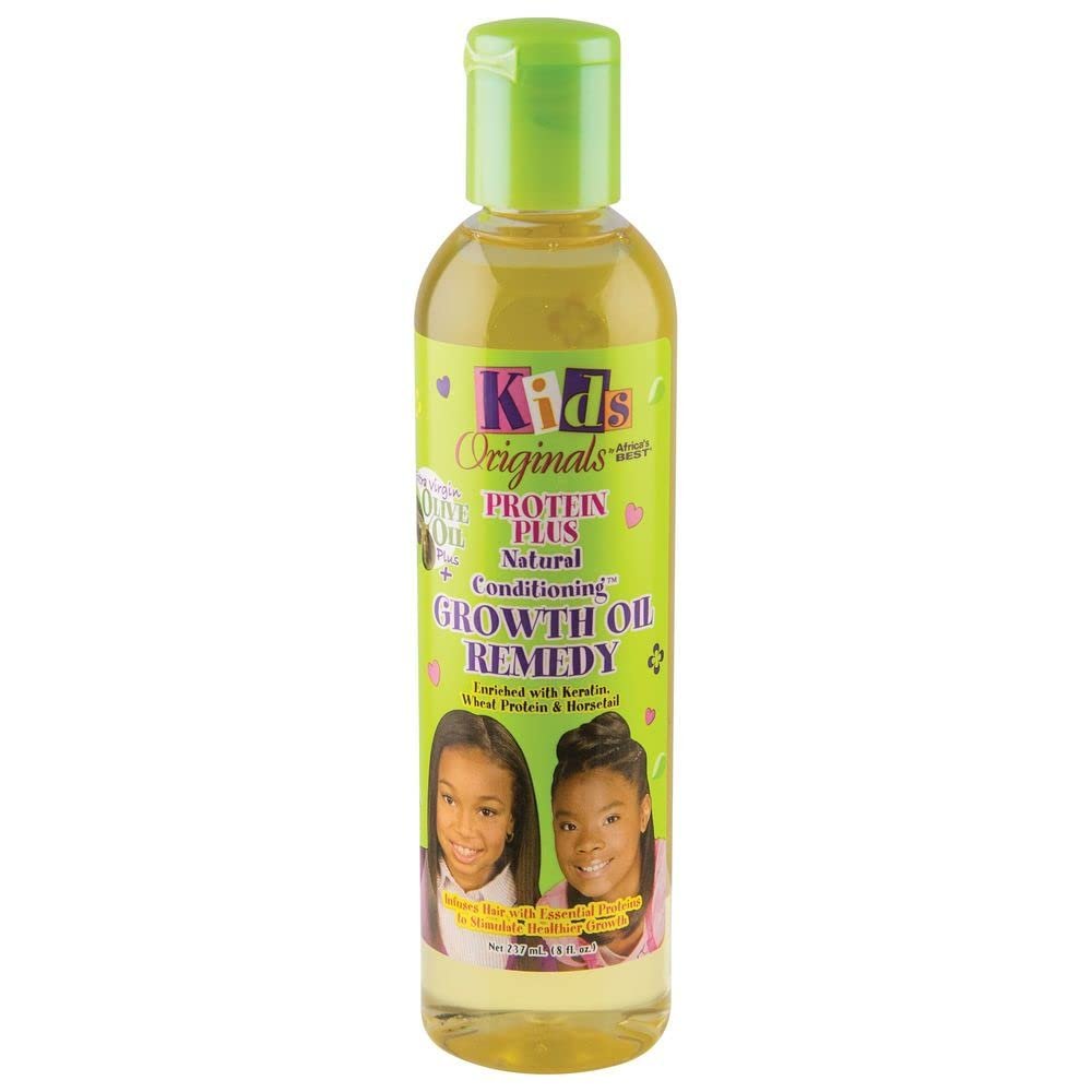 Originals by Africa's Best Kids Protein Plus Growth Oil Remedy – Pflegendes Haaröl für Kinder, repariert und nährt, ideal für Zöpfe, Locken und Ponys, 237 ml