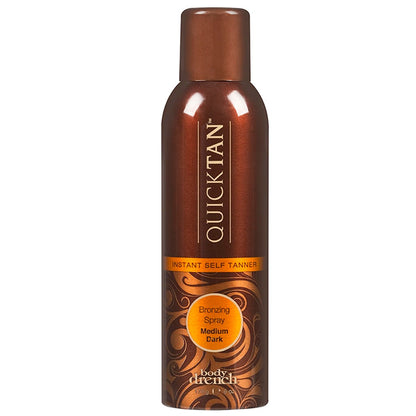Body Drench QuickTan Instant Selbstbräuner Bronzer Spray, Salonqualität, mittel/dunkle Bräune, streifenfrei, getönte Formel, 177 ml, 1er-Pack