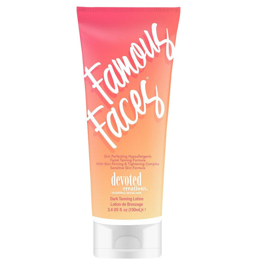 Devoted Creations Famous Faces Hautperfektionierende hypoallergene Gesichtsbräunungslotion, 100 ml