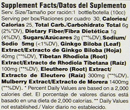 Prince Of Peace Ultra Ginkgo Plus – 30 Flaschen à 0,34 fl. oz. – Nahrungsergänzungsmittel für Gehirn und aktiven Lebensstil – Ginkgo Biloba für Ausdauer