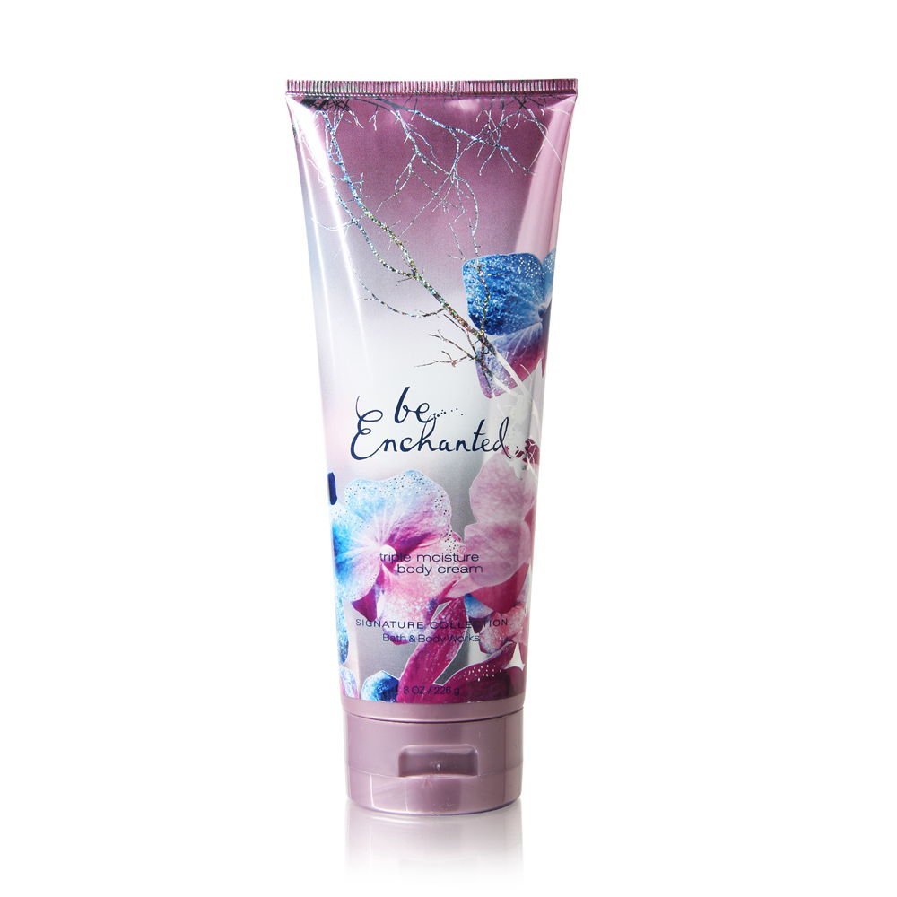 Bath & Body Works Signature Collection Triple Moisture Body Cream Be Enchanted 8 oz – Reichhaltige Körpercreme für seidig-weiche Haut