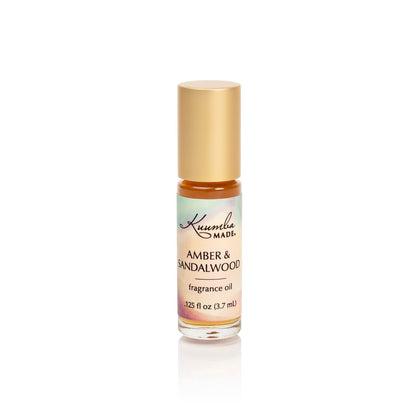 Kuumba Made Amber & Sandelholz Duftöl – langanhaltendes Parfümöl im Roller, vegan, alkoholfrei, 0,125 Fl Oz