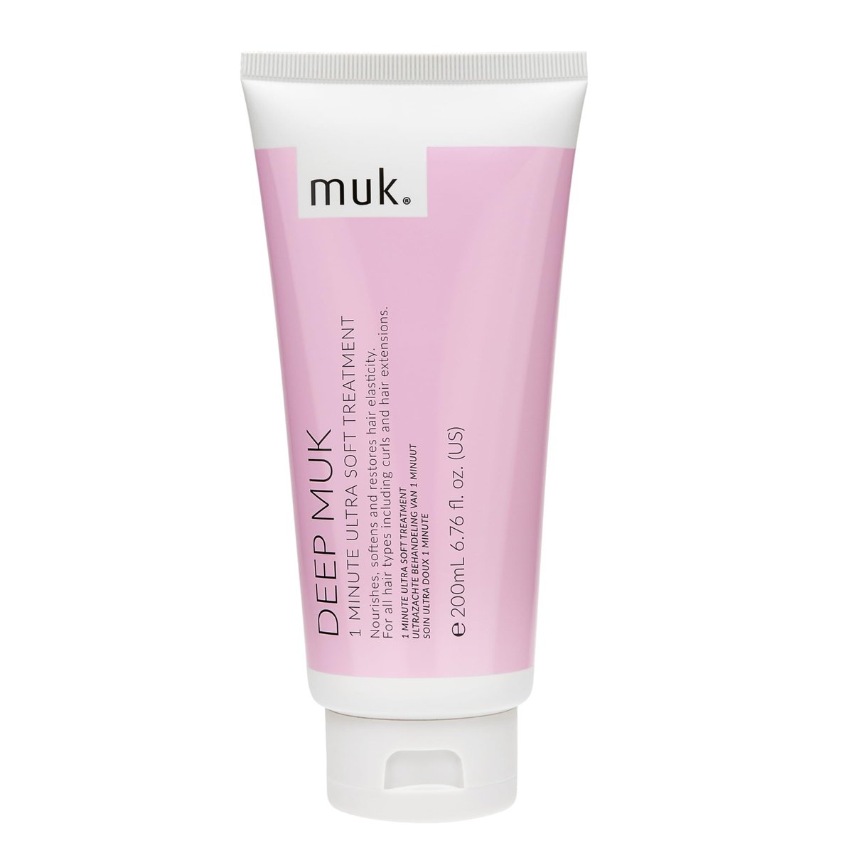 MUK. Deep Muk Ultra Soft 1-Minuten-Haarkur für alle Haartypen – Pflegend, glättend, reparierend & verbessert die Elastizität. Feuchtigkeitsspendende Formel für Glanz, 200 ml