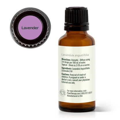 Plant Therapy Lavendel Ätherisches Öl 100% Rein, Unverdünnt, Natürliche Aromatherapie 30 ml (1 oz)