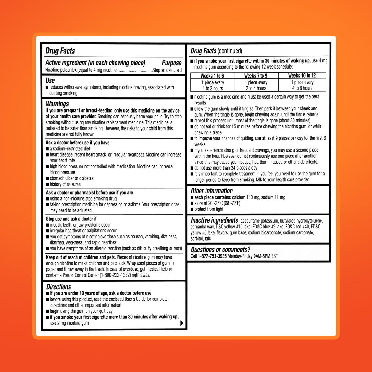 Rugby Polacrilex 4 mg Nikotinkaugummi - Original Geschmack, Raucherentwöhnung & Dampfentwöhnung, Zuckerfrei, 110 Stück (1er-Pack)