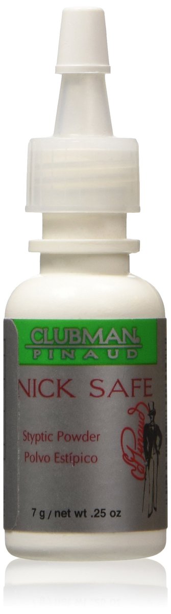 Clubman Nick Safe Styptic Powder – 0,25 oz, blutstillendes Pulver für kleine Schnittwunden
