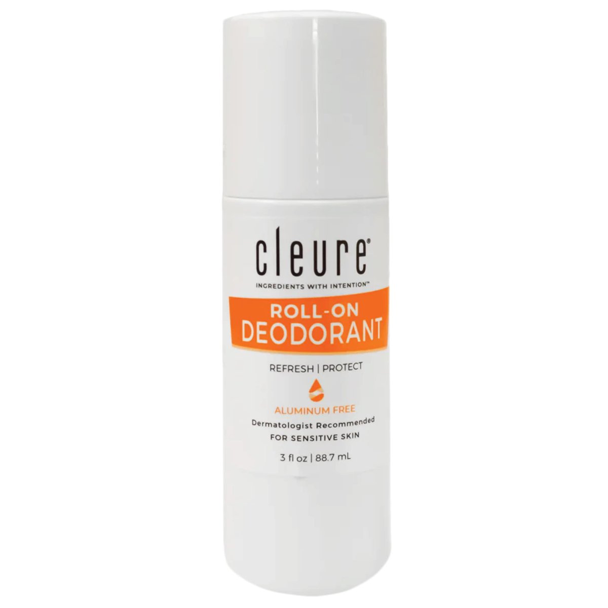 Cleure Roll-on Natürliches Deodorant für empfindliche Haut - Aluminiumfrei, Backpulverfrei & 24-Stunden-Geruchskontrolle - Duftfrei (85 g)