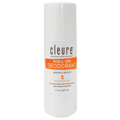 Cleure Roll-on Natürliches Deodorant für empfindliche Haut - Aluminiumfrei, Backpulverfrei & 24-Stunden-Geruchskontrolle - Duftfrei (85 g)