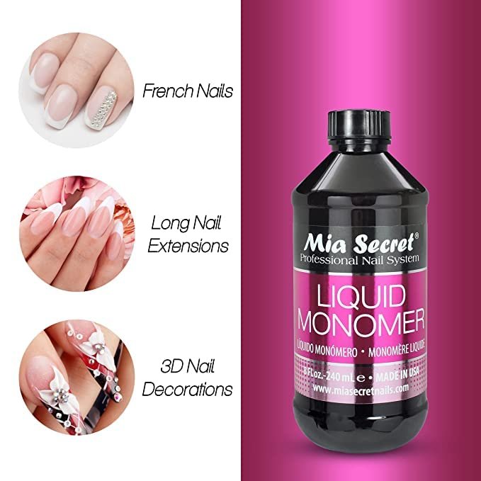 Mia Secret 8 oz / 240 ml Liquid Monomer Professionelles Acryl-Nagelsystem