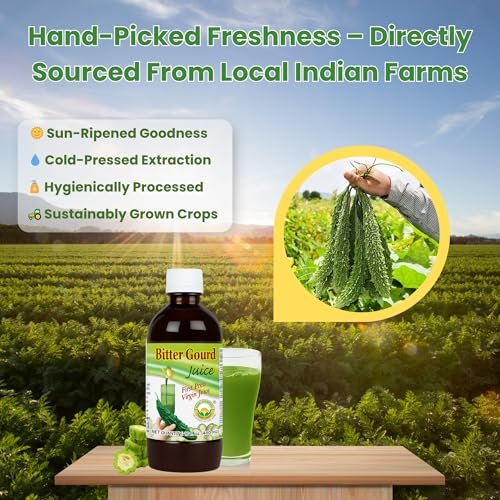 Basic Ayurveda Bittergurken (Karela) Saft | 960 ml | Natürlicher Bittermelonen-Saft zur Entgiftung | Pflanzliches ayurvedisches Kräutergetränk für Lebergesundheit, Verdauung & Immunität