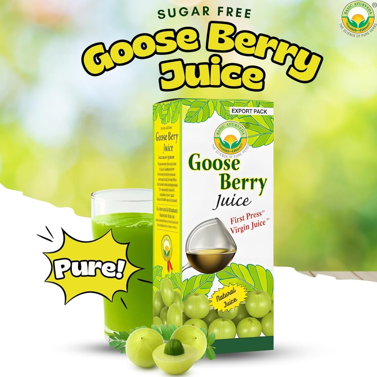 Basic Ayurveda Amla (Gooseberry) Saft | 960 ml | Reich an natürlichem Vitamin C für Immunität, Hautglanz & Haargesundheit | Pflanzliche Entgiftung & tägliches ayurvedisches Wellnessgetränk | Ohne Zuckerzusatz