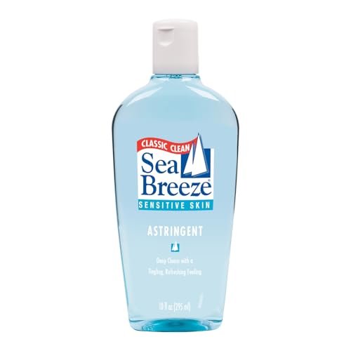 Sea Breeze Gesichtswasser für empfindliche Haut - Gesichtsreiniger mit natürlichen Ölen für tiefenwirksame Porenreinigung und Akne-Kontrolle - Erfrischender Gesichtsreiniger - 295 ml